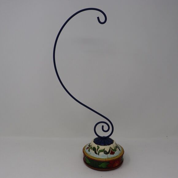 2008 Jim Shore Musical Wind Up Revolving Ornament Holder Hanger 13"